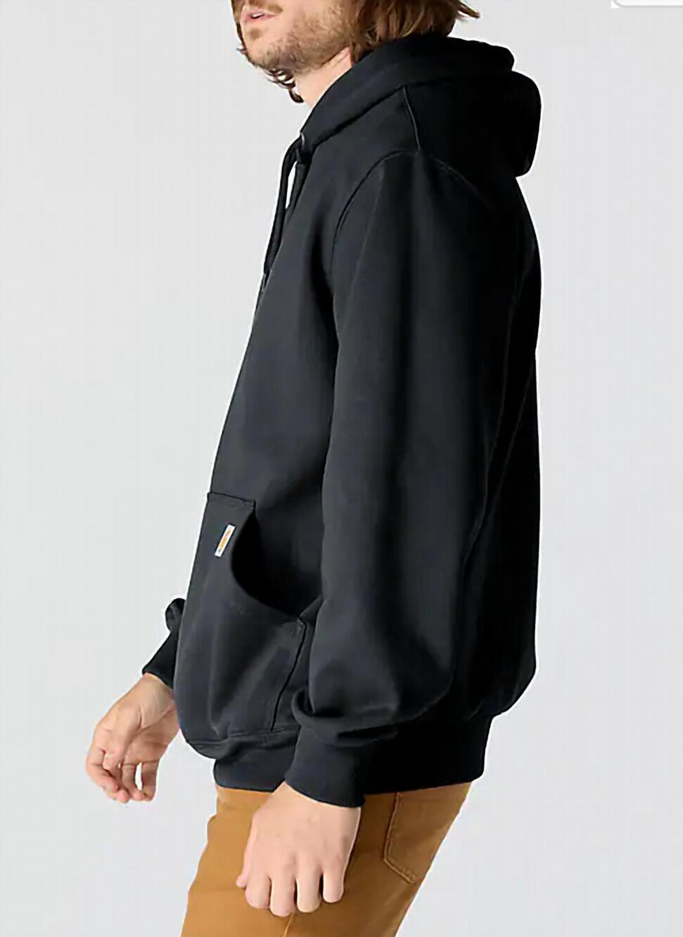 NEW CARHARTT rain defender loose fit heavyweight hooded sweatshirt - plus in bla - Picture 3 of 4